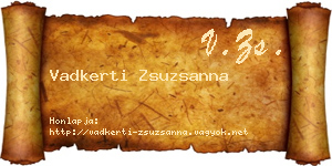 Vadkerti Zsuzsanna névjegykártya